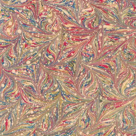 Hand Marbled Paper Star Pattern in Multi-color ~ Berretti Marbled Arts